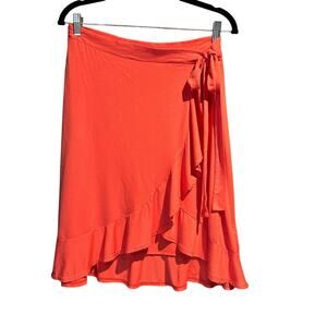 NWT Max Studio Size Small Coral Wrap Skirt Flowy Beach Cruise Boho Transitional